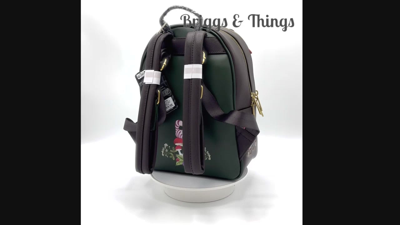 Loungefly Alice in Wonderland Mushrooms Mini Backpack Disney Bag Video