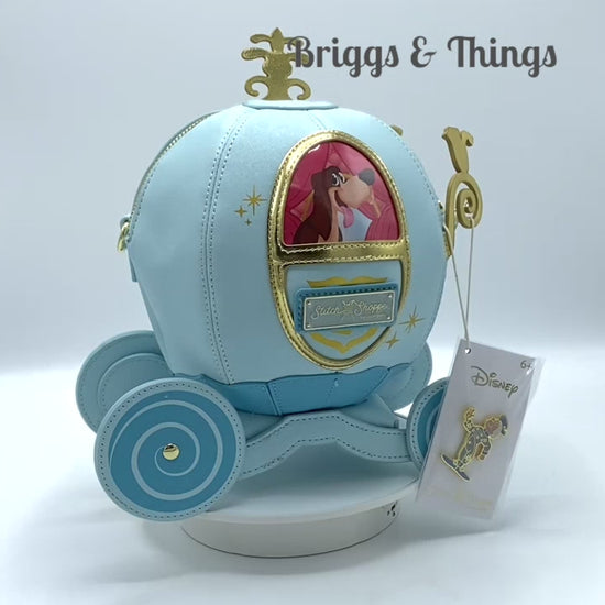 Loungefly Stitch Shoppe Cinderella Carriage Crossbody Figural Bag Video