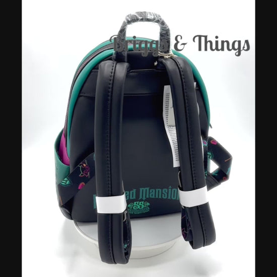 Loungefly Disney Parks Club 33 Haunted Mansion Mini Backpack Bag Video