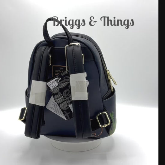 Loungefly Hakuna Matata Mini Backpack Disney Lion King 30th Glow Bag Video