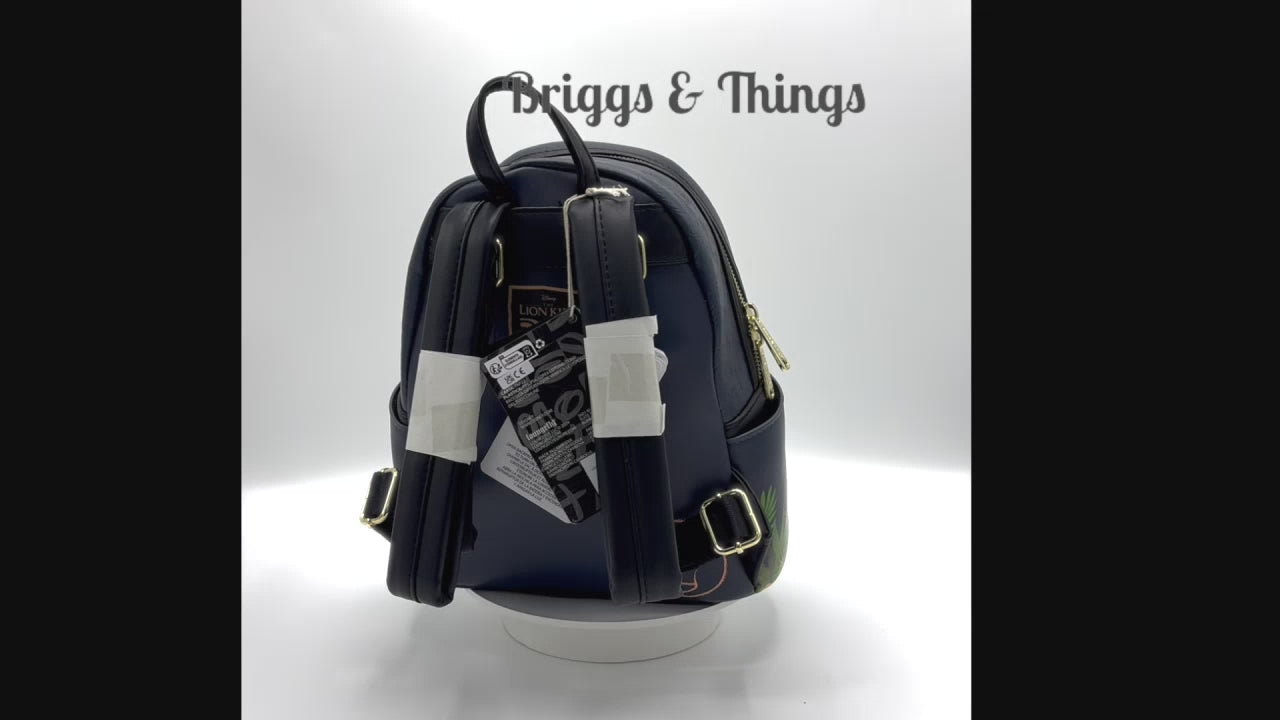 Loungefly Hakuna Matata Mini Backpack Disney Lion King 30th Glow Bag Video