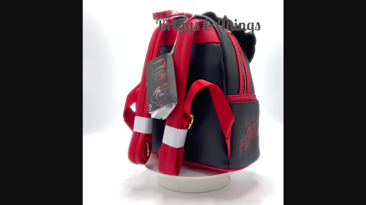 Loungefly Pennywise Derry Mini Backpack IT Light Up Cosplay Bag Video