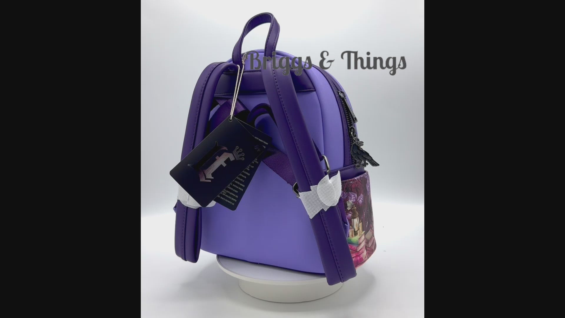 Loungefly Dark Academia Mini Backpack Books A Million Fantasy Bag Video