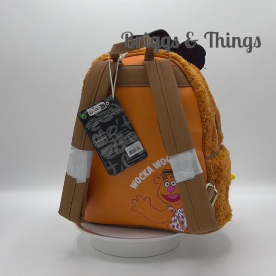 Loungefly Fozzie Bear Cosplay Mini Backpack Disney The Muppets Bag Video