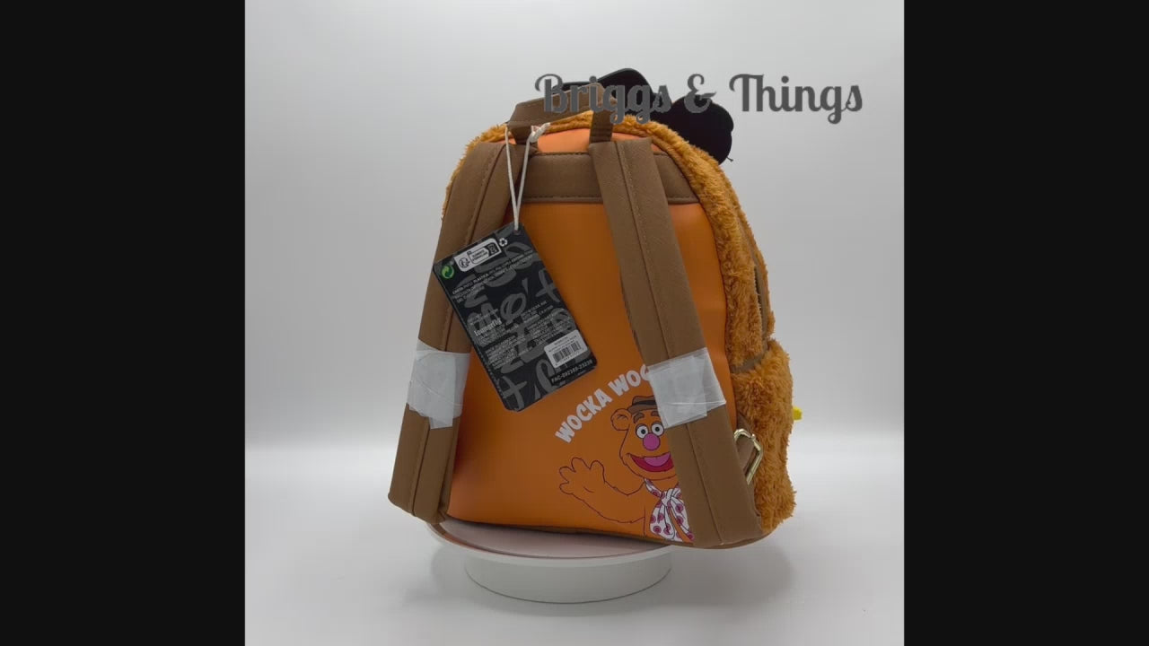 Loungefly Fozzie Bear Cosplay Mini Backpack Disney The Muppets Bag Video