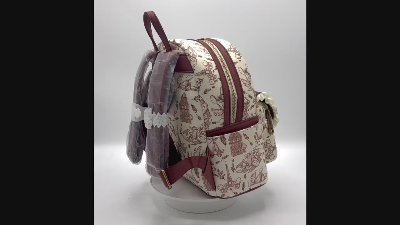 Loungefly Remy Scenic Sketches Mini Backpack Ratatouille Bag Video