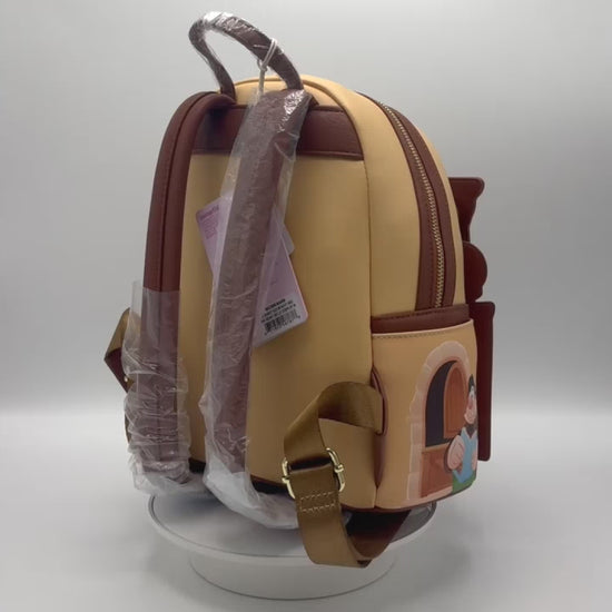 Loungefly D23 Belle Book Shop Mini Backpack Beauty and the Beast Bag Video