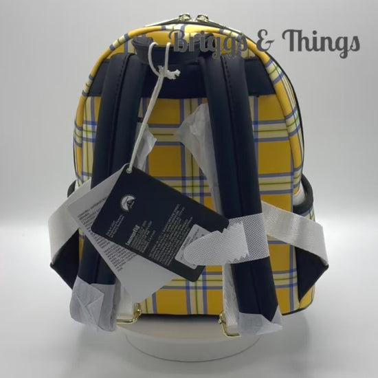 Loungefly Clueless Cher Mini Backpack Yellow Plaid Cosplay Bag Video
