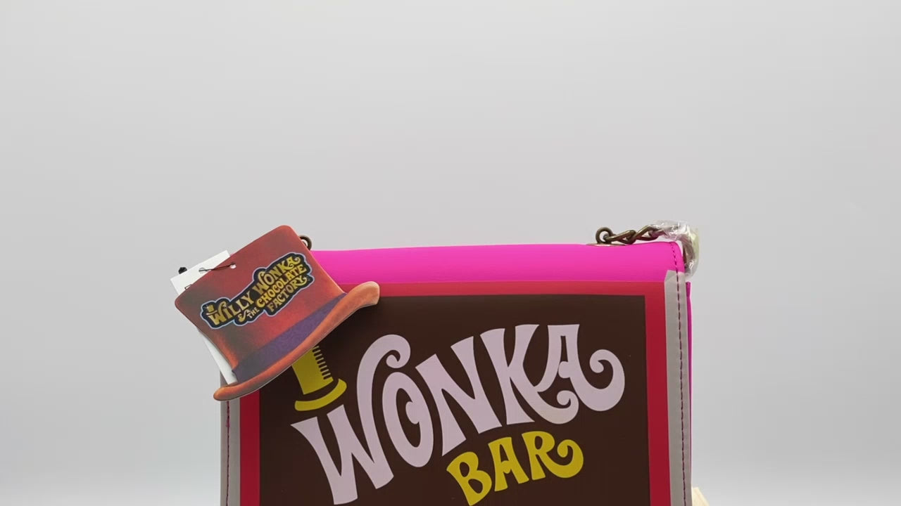 Loungefly Wonka Bar Crossbody Bag Charlie and the Chocolate Factory Video