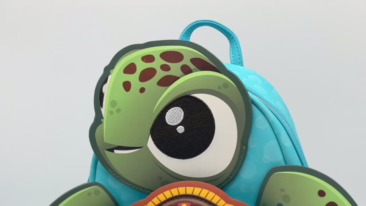 Loungefly Squirt Mini Backpack Disney Finding Nemo SDCC Cosplay Bag Video