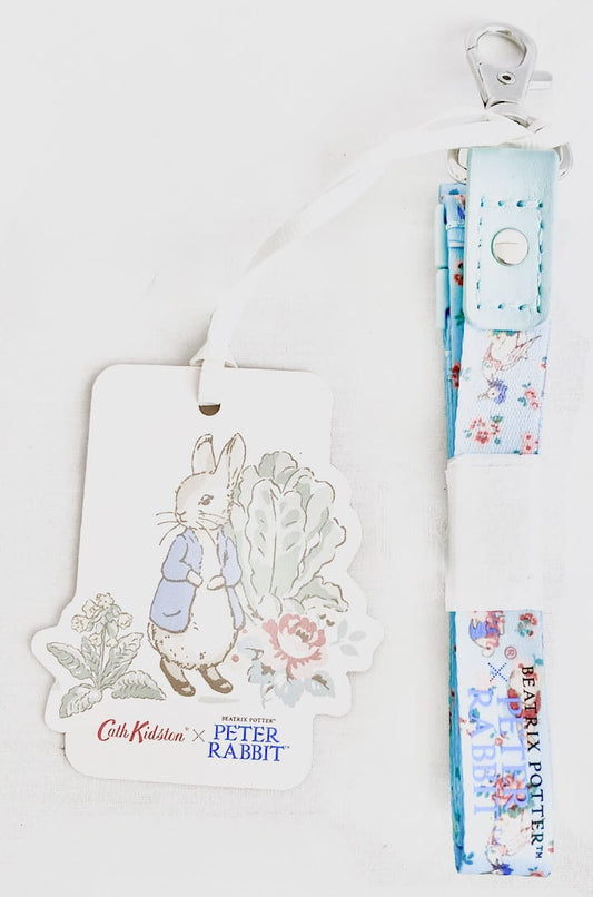 Cath Kidston Beatrix Potter Peter Rabbit Blue Lanyard Front