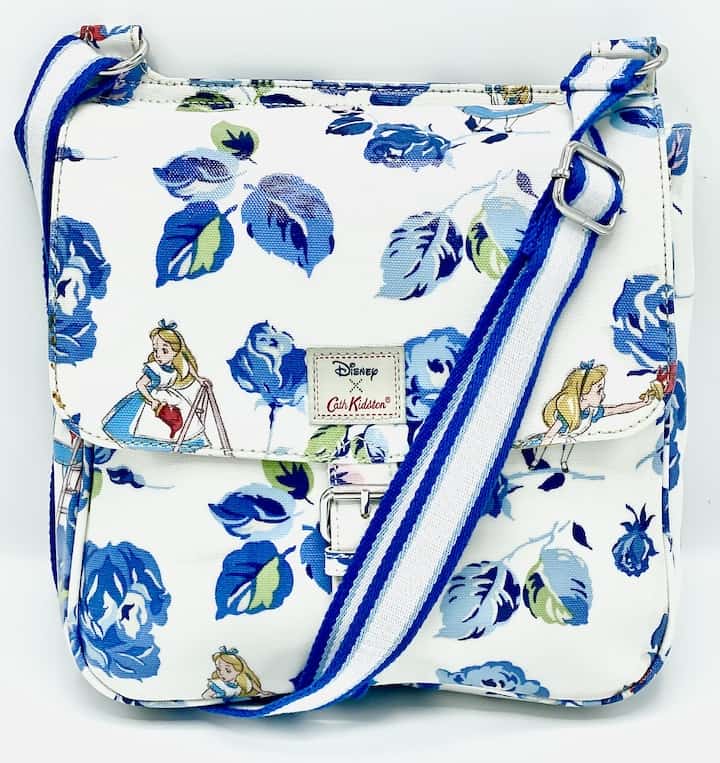 Cath Kidston Disney Alice in Wonderland Crossbody Bag Saddle Handbag Front With Strap