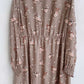 Cath Kidston Disney Bambi Dress Fawn Brown Rose Floral Shirred 18 New With Tags Back