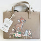 Cath Kidston Disney Bambi Grab Bag Brown Crossbody Tote Handbag New With Tags Front 2