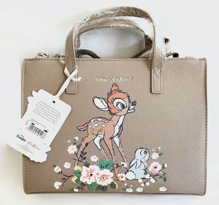 Cath Kidston Disney Bambi Grab Bag Brown Crossbody Tote Handbag New With Tags Front 2