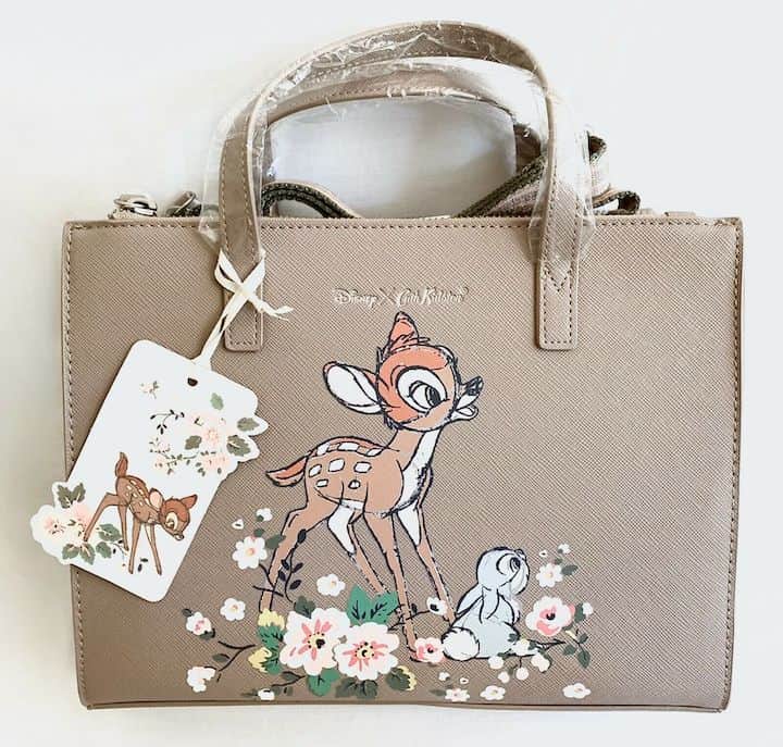 Cath Kidston Disney Bambi Grab Bag Brown Crossbody Tote Handbag New With Tags Front