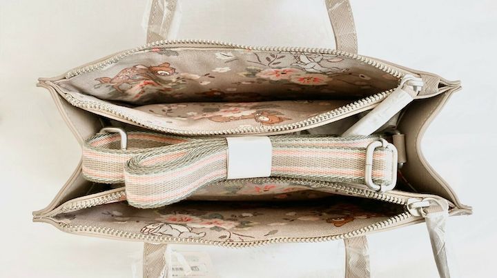 Cath Kidston Disney Bambi Grab Bag Brown Crossbody Tote Handbag New With Tags Inside