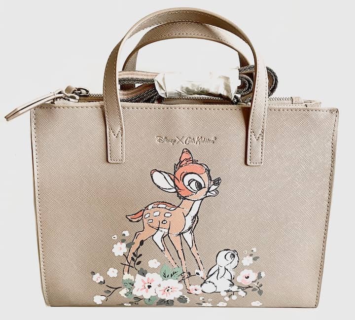 Cath Kidston Disney Bambi Grab Bag Brown Crossbody Tote Handbag New Without Tags Front