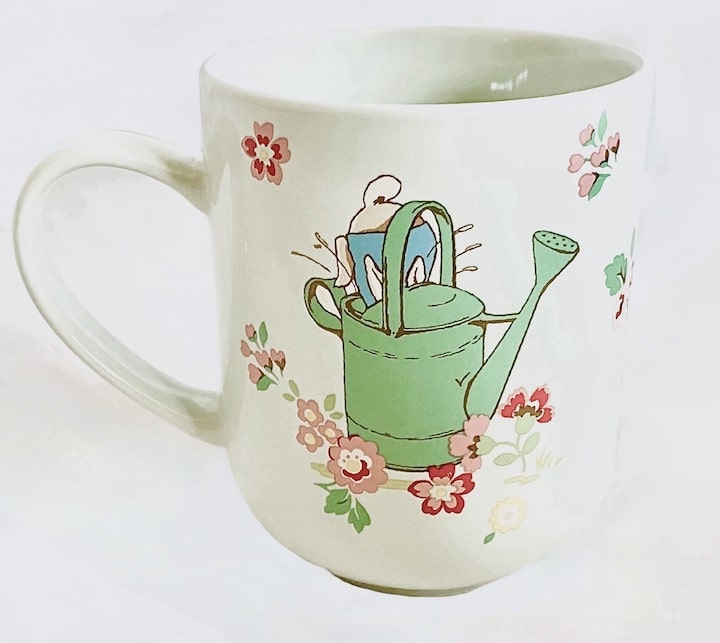 Cath Kidston Peter Rabbit Green Mug Beatrix Potter Coffee Cup Back