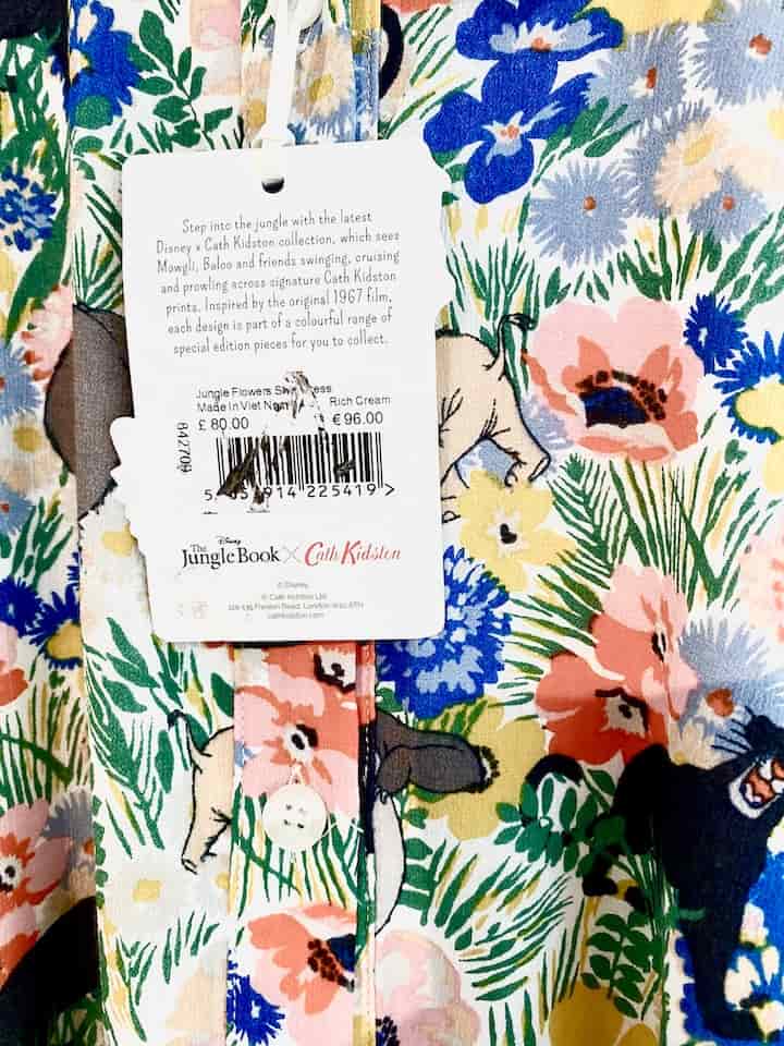 Cath Kidston The Jungle Book Shirt Dress Disney Sleeveless Summer New With Tags Tag Back