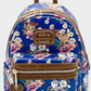 Loungefly Bambi Mini Backpack 707 Street Disney Bag Blue Floral Front Full View