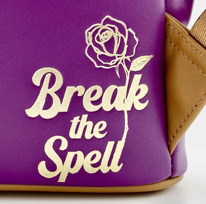 Loungefly Beast Cosplay Enchanted Winter Mini Backpack Disney Bag Break The Spell Quote