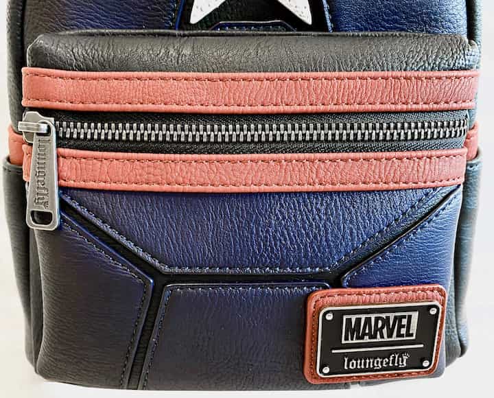 Loungefly Captain America Mini Backpack Disney Marvel The Avengers Front Pocket