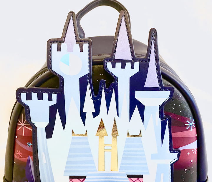 Loungefly Cinderella Castle Collection Series Mini Backpack Disney Bag Front Castle Close Up