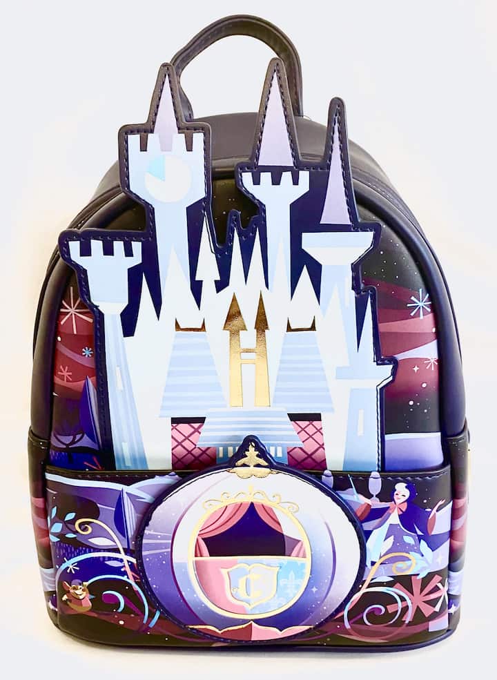Loungefly Cinderella Castle Collection Series Mini Backpack Disney Bag Front