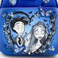 Loungefly Corpse Bride Butterfly Mini Backpack Blue Valentine GITD Bag Front Character Artwork