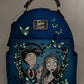 Loungefly Corpse Bride Butterfly Mini Backpack Blue Valentine GITD Bag Glow In The Dark Effect Front
