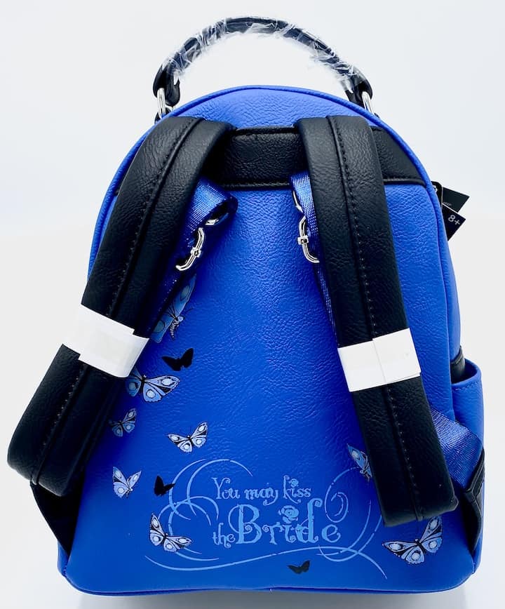 Loungefly Corpse Bride Butterfly Mini Backpack Blue Valentine GITD Bag Straps