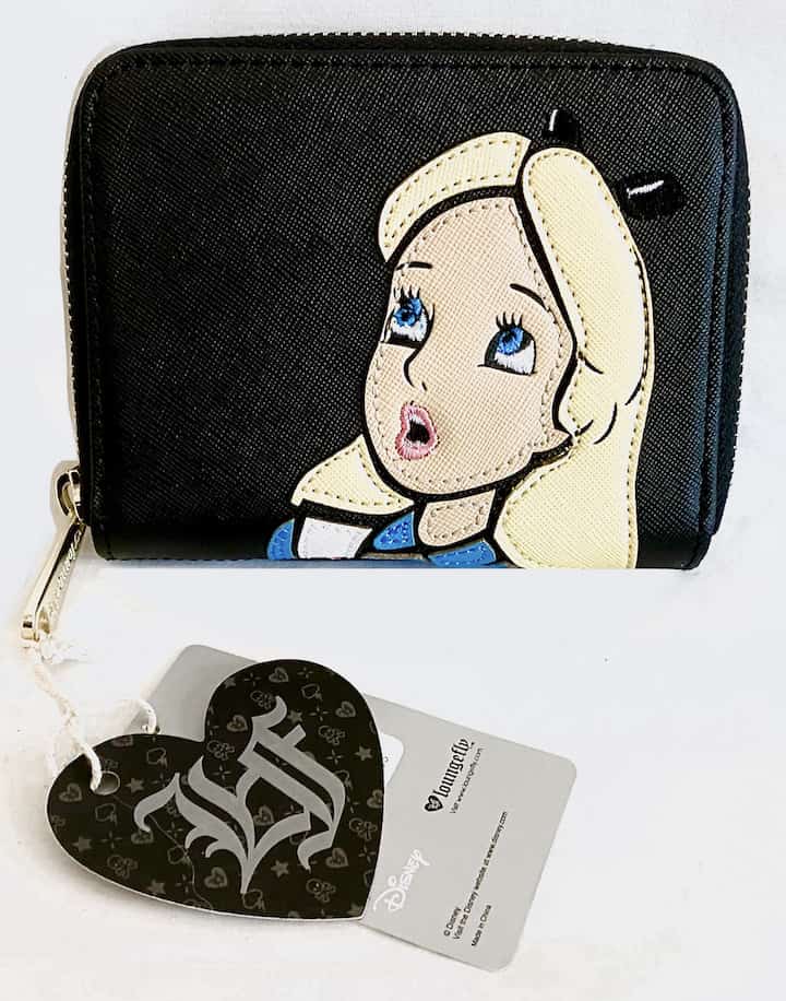 Loungefly Disney Alice in Wonderland Surprised Wallet Purse Heart Logo Front
