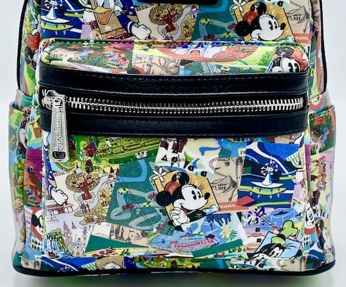 Loungefly Disney Parks Collage Mini Backpack Walt Disney World Bag Front Pocket