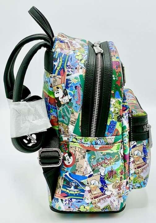 Loungefly Disney Parks Collage Mini Backpack Walt Disney World Bag Right Side
