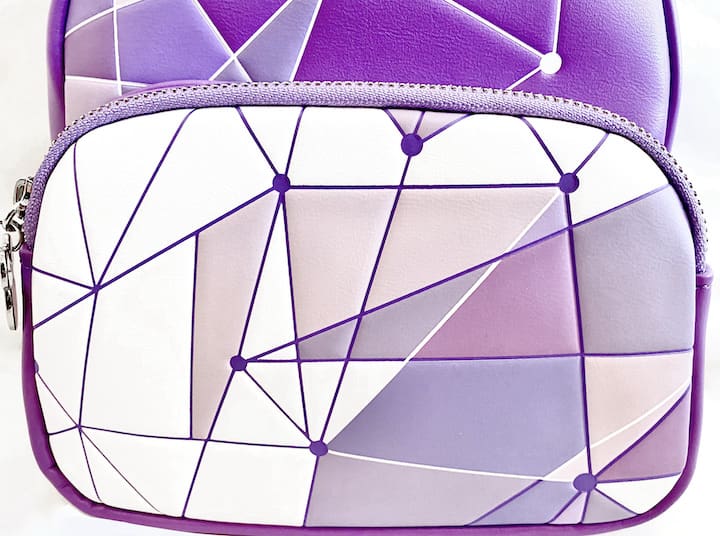 Loungefly Disney Parks Purple Wall Mini Backpack Instagram Bag Front Pocket