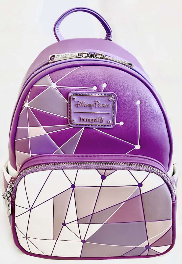 Loungefly Disney Parks Purple Wall Mini Backpack Instagram Bag Front