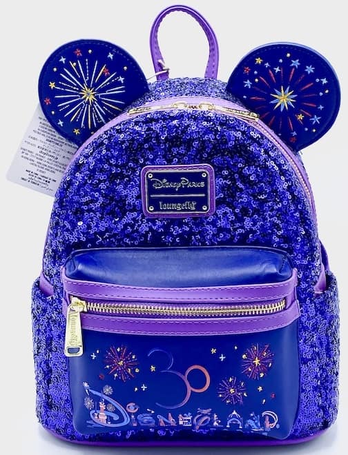 Loungefly Disneyland Paris 30th Anniversary Mini Backpack DLP Bag Front Full View
