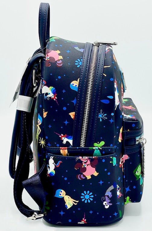 Loungefly Inside Out Mini Backpack Disney Parks Pixar AOP Bag Right Side