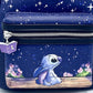 Loungefly Lilo & Stitch Starry Night Mini Backpack Disney Bag Front Pocket And Duckling Book Keyring