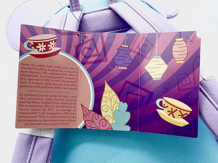 Loungefly Mad Tea Cups Party MMMA Backpack Minnie Main Attraction Disney Parks March 3/12 Bag Tags Inside