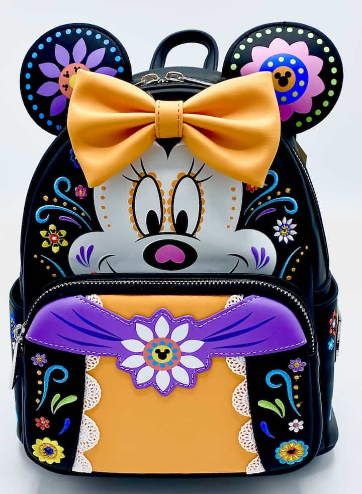 Loungefly Minnie Mouse Sugar Skull Cosplay Mini Backpack Disney Bag