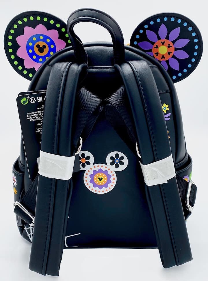 Loungefly Minnie Mouse Sugar Skull Cosplay Mini Backpack Disney Bag Dia De Los Muertos Straps