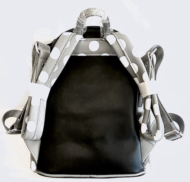 Loungefly Minnie Mouse Vintage Mini Backpack Black White Polka Dots Bag Back