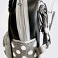 Loungefly Minnie Mouse Vintage Mini Backpack Black White Polka Dots Bag Left Side