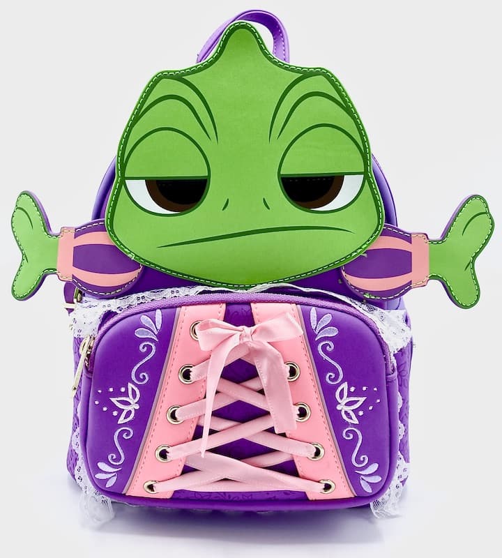 Loungefly Pascal Mini Backpack Disney Princess Tangled Rapunzel Bag Front Full View