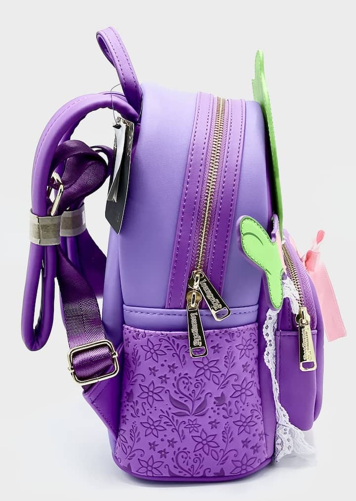 Loungefly Pascal Mini Backpack Disney Princess Tangled Rapunzel Bag Left Side