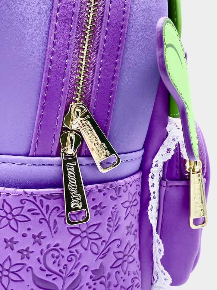 Loungefly Pascal Mini Backpack Disney Princess Tangled Rapunzel Bag Zips