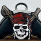 Loungefly Pirates of the Caribbean Mini Backpack Disney POTC Bag Front Captain Jack Sparrow Applique