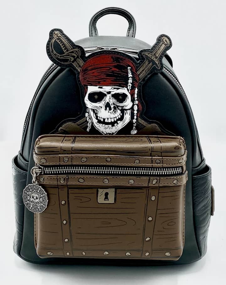 Loungefly Pirates of the Caribbean Mini Backpack Disney POTC Bag Front Full View